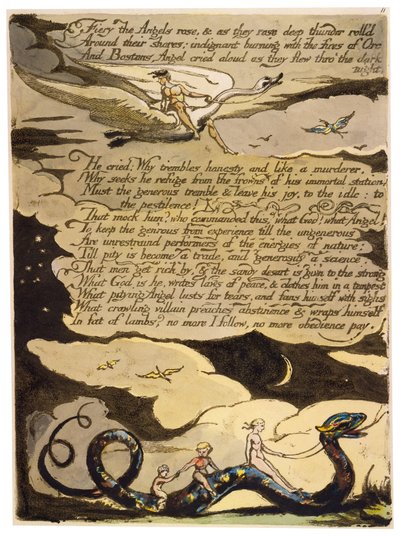 America a Prophecy Copy A Plate 13 by William Blake